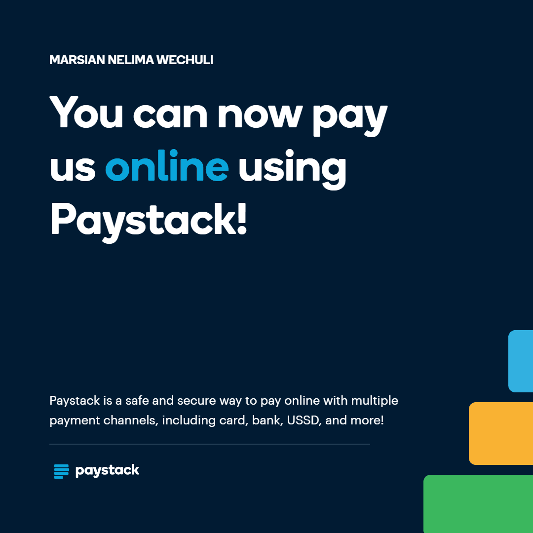 Paystack payment announcement for Super Admin Support, explaining that secure online payment is available.