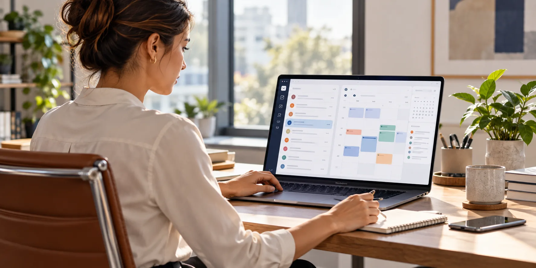 Virtual assistant coordinating a calendar and prioritized inbox workflow.